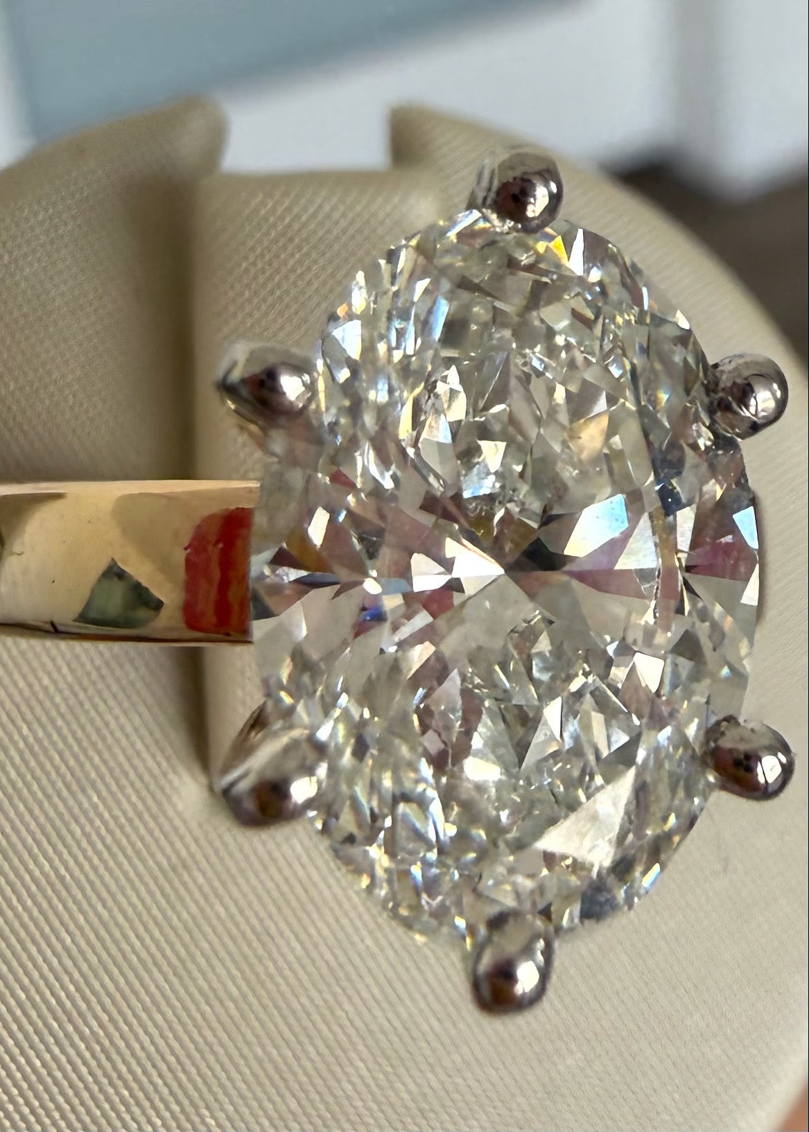 4.01 CT Oval Brilliant Lab-Grown Diamond Solitaire Ring | 14K Yellow Gold