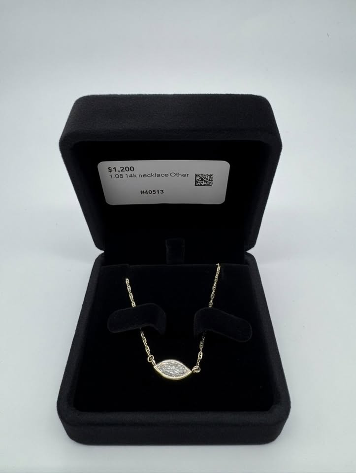 1.08CT TW 14KYG LAB DIAMOND NECKLACE