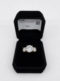 7CT TW 3 stone 14KYG LAB DIAMOND RING