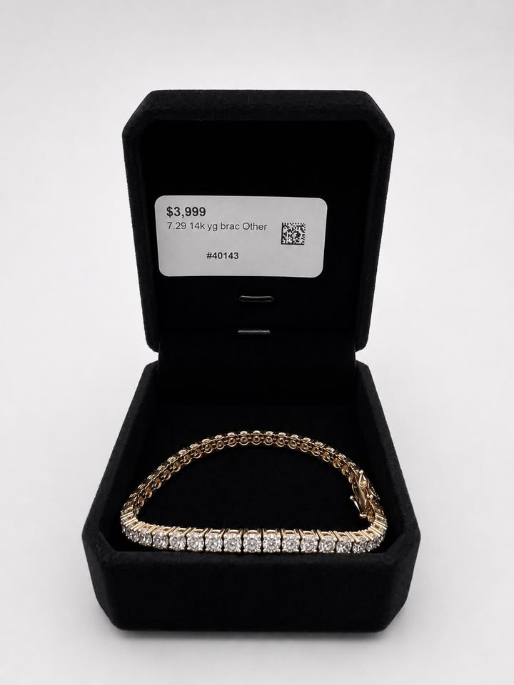 7.29CT TW 14KYG LAB DIAMOND BRACELET