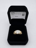 3.06CT TW CERTIFIED 14KYG LAB DIAMOND RING