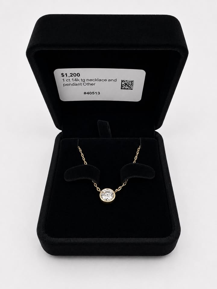 1CT TW 14KYG LAB DIAMOND NECKLACE