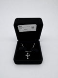 14K WG cross necklace